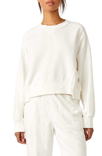 Free People Fp Movement Intercept Cotton Blend Sweatshirt In White