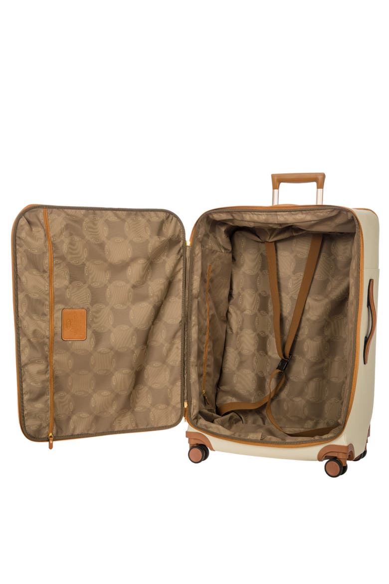 Firenze Softside 30" Large Checked Compound Spinner Luggage, Alternate, color, Cream