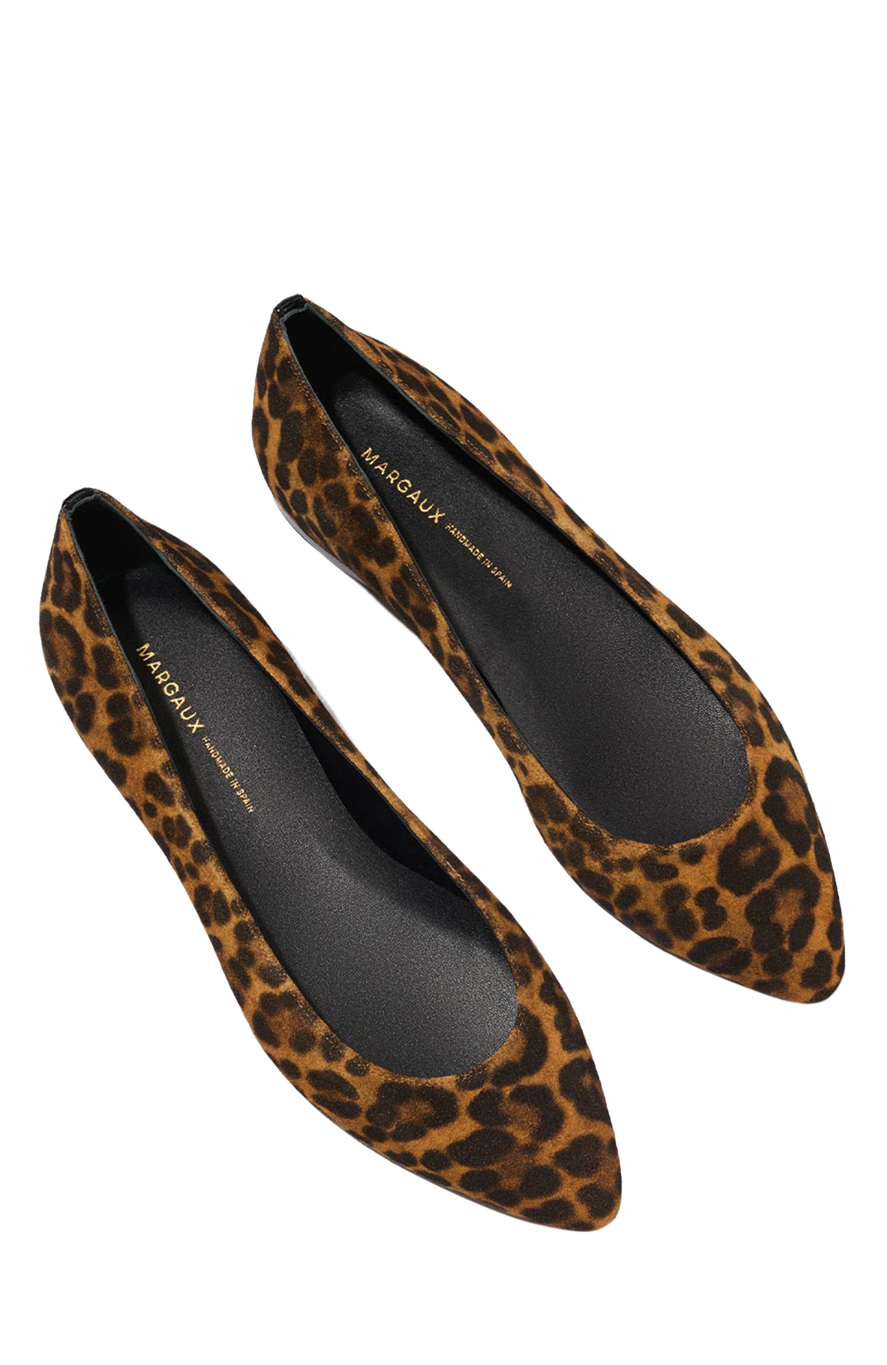 MARGAUX The Pointe Flat, Alternate, color, Leopard Suede