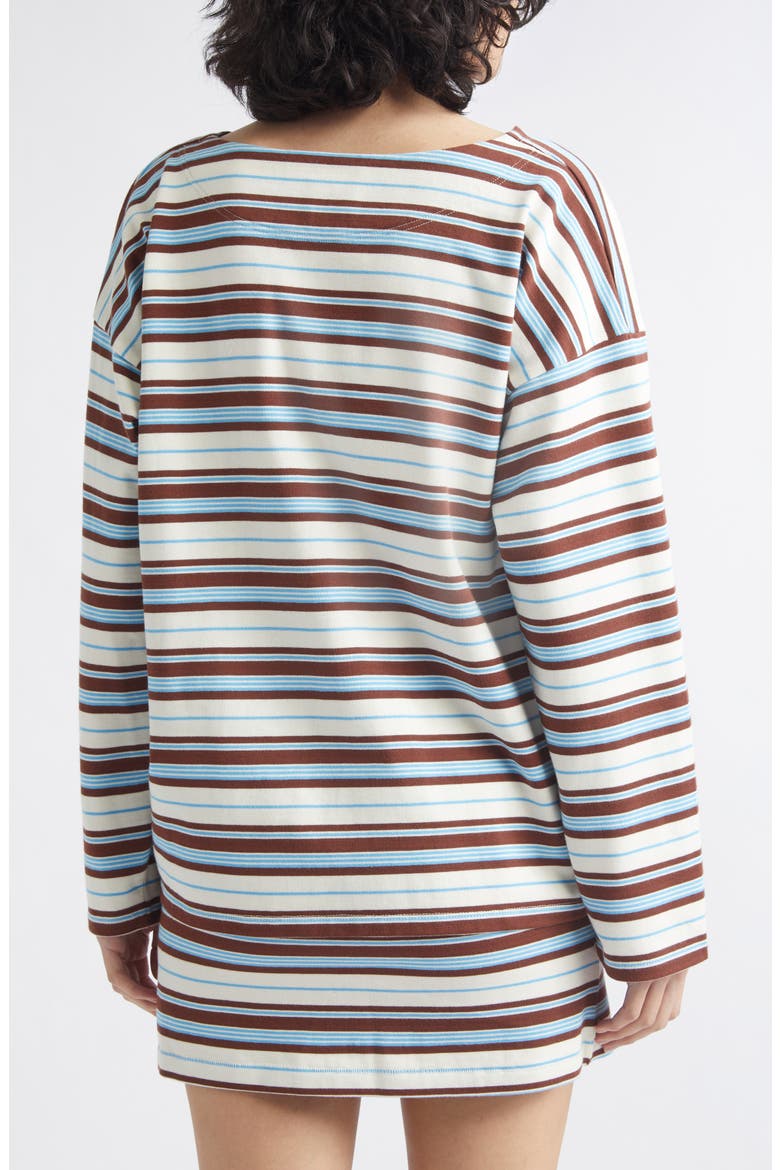 Nadine Striped Cotton Top, Alternate, color, CHOCOLATE MULTI STRIPE