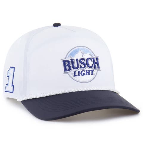 Men's '47 White/Navy Ross Chastain brrr° Busch Light Rope Hitch Adjustable Hat