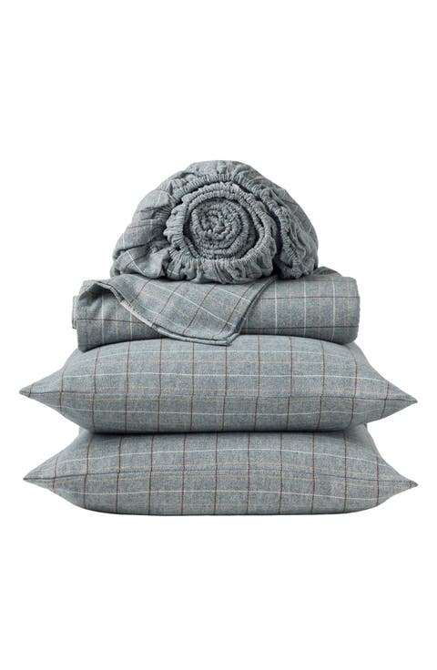 Cloud Brushed Organic Cotton Flannel Sheet Set