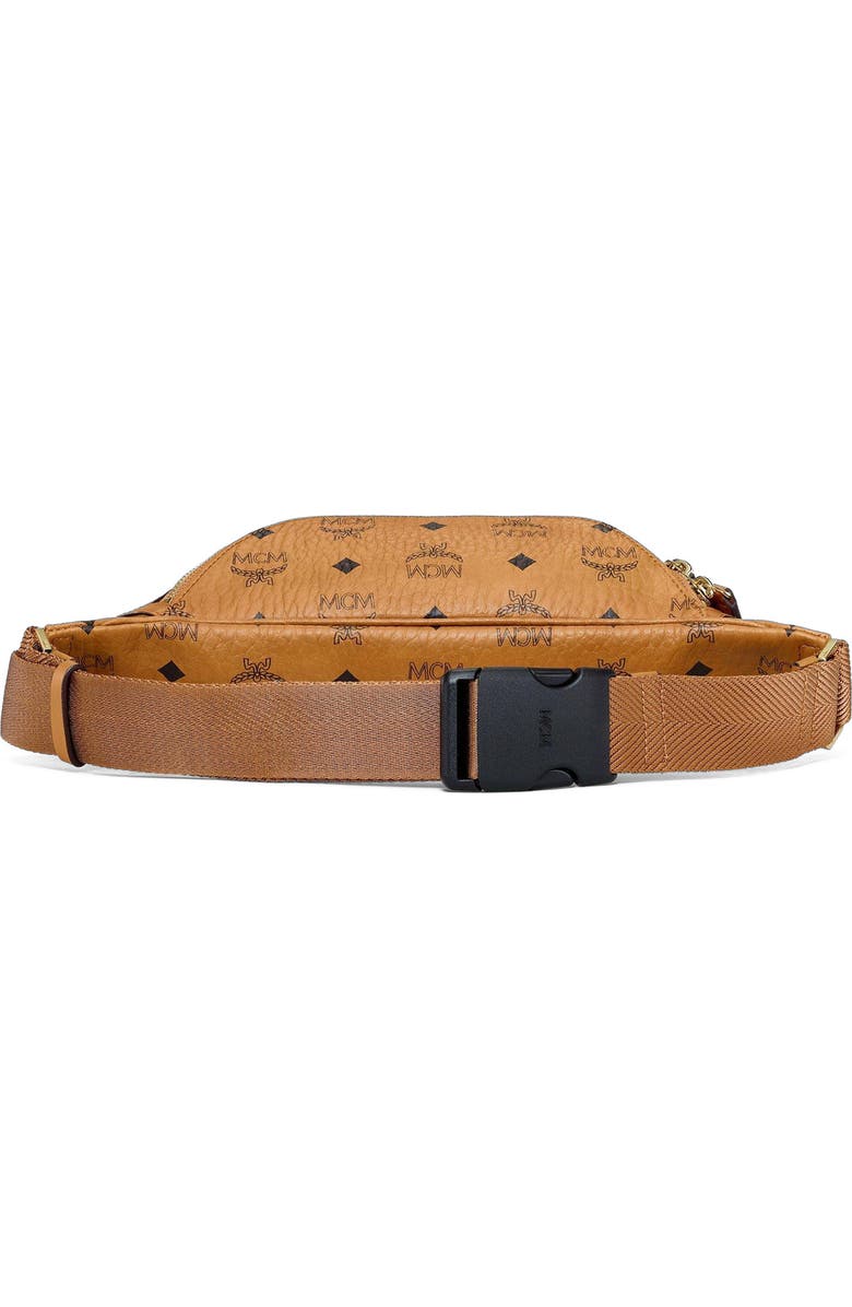 MCM Fursten Belt Bag in Visetos, Alternate, color, Cognac