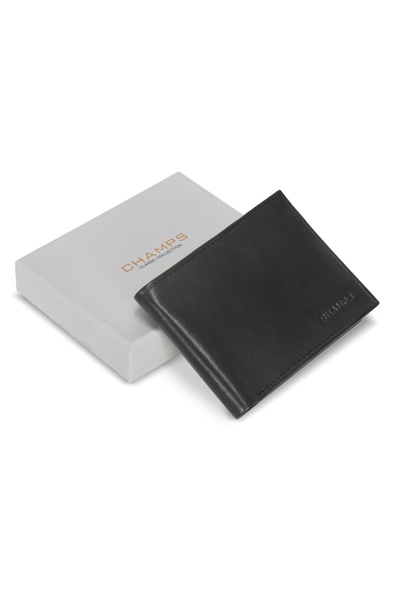 Classic ID Flap Leather Bifold Wallet, Alternate, color, BLACK