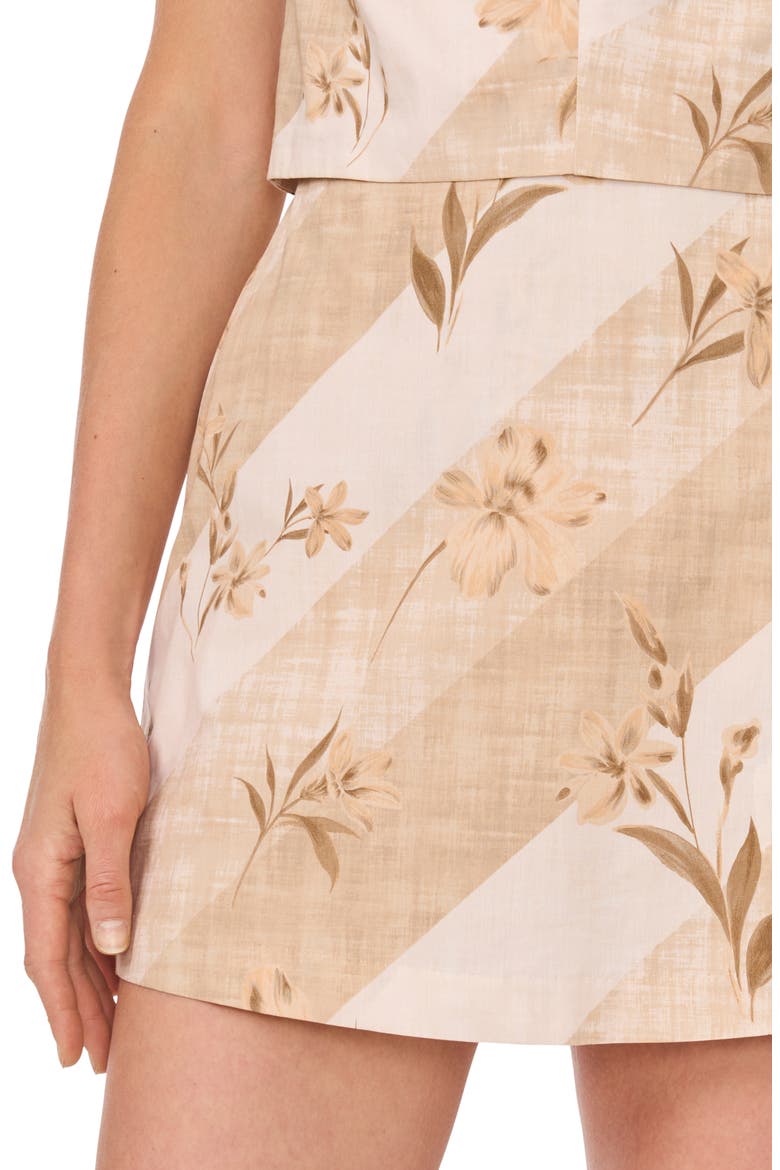 Floral Halter Neck Cotton Crop Top, Alternate, color, IVORY CREAM