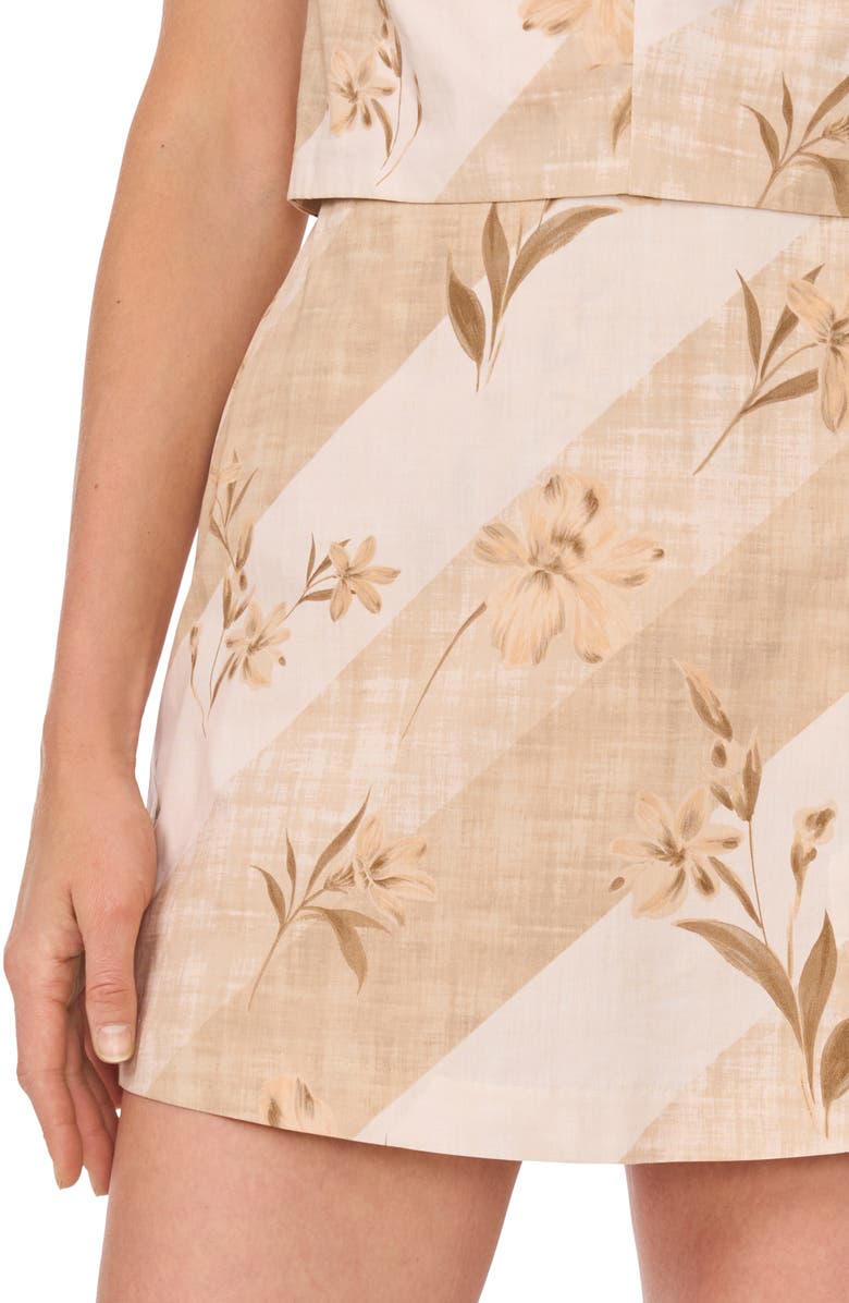 Parker Floral Halter Neck Cotton Crop Top, Alternate, color, Ivory Cream