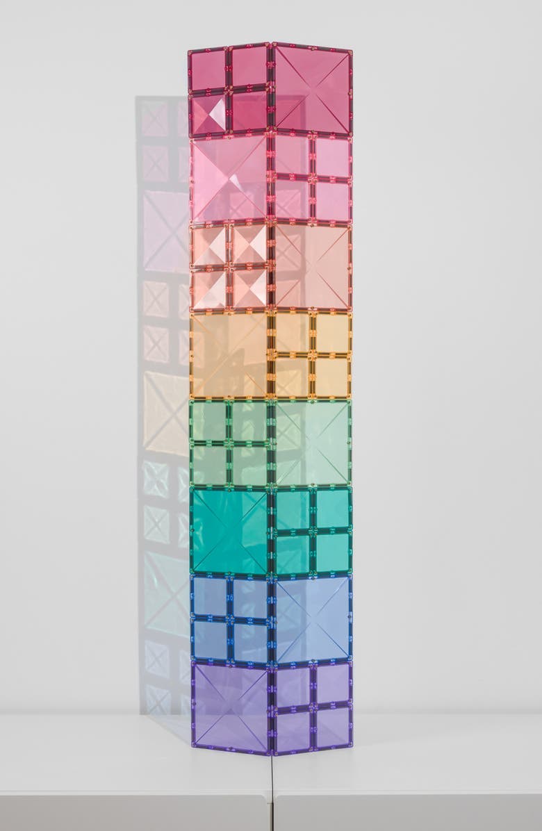 CONNETIX Kids' Pastel Magnetic Tiles 40-Piece Square Pack, Alternate, color, Pastel