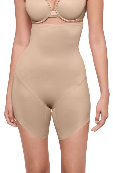 Show Stopper High Waist Slant Hem Shorts