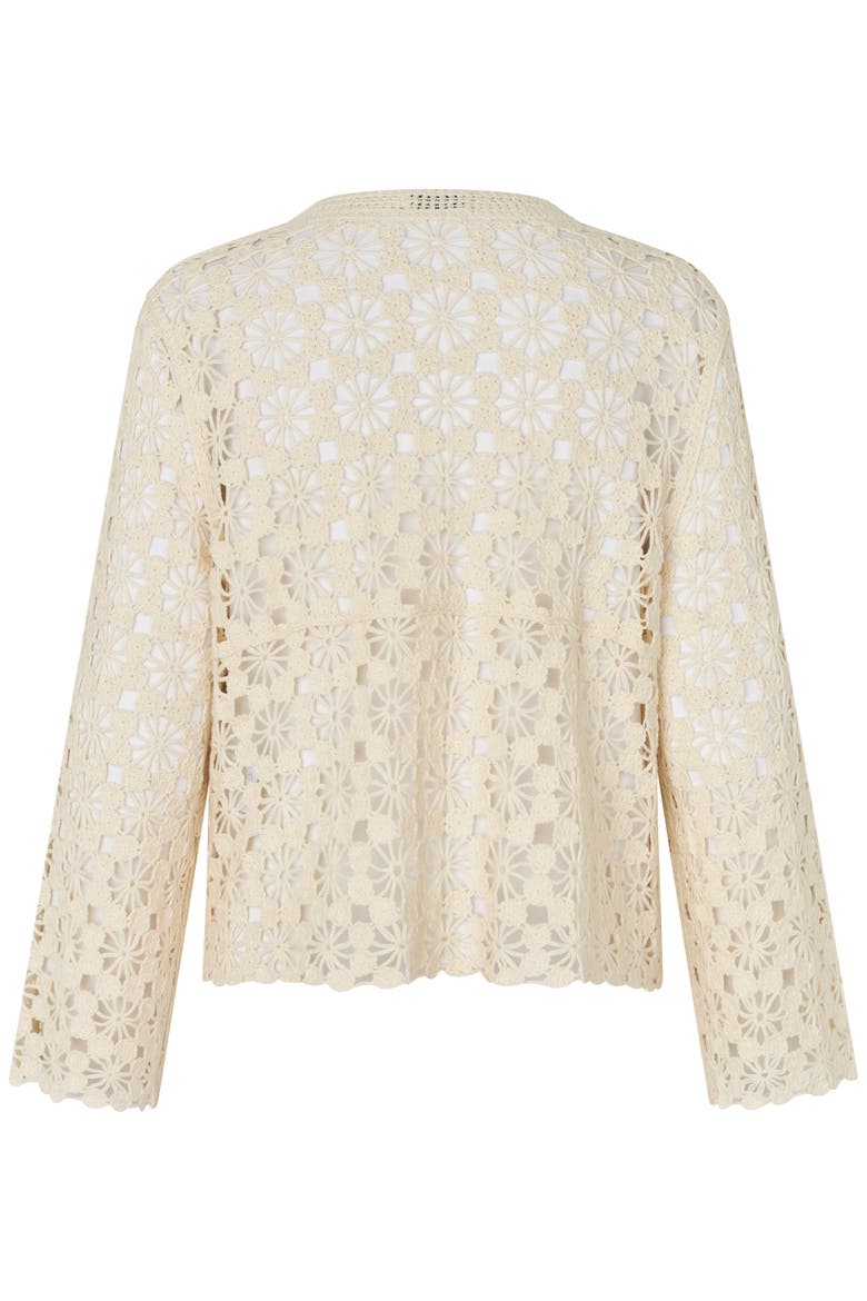 Malittalis Crochet Floral Cardigan, Alternate, color, Fog