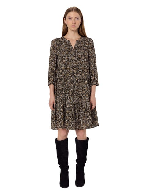 Lyne V-Neck Printed Dress