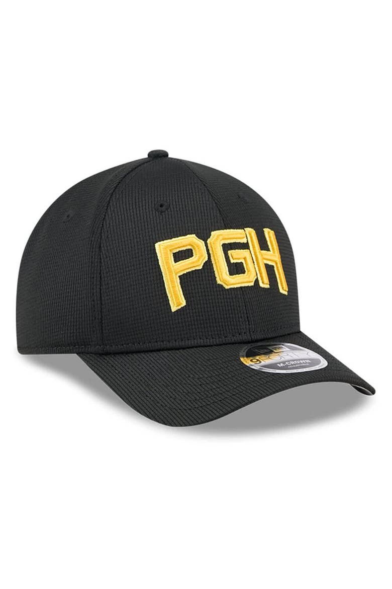 Men's New Era Black Pittsburgh Pirates City Connect Batting Practice 9FORTY M-Crown Adjustable Hat, Alternate, color, Black