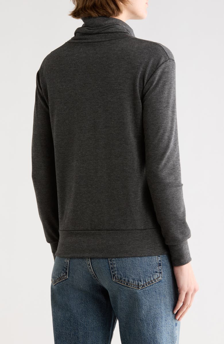 GO COUTURE Turtleneck Sweater, Alternate, color, Dark Dull Gray