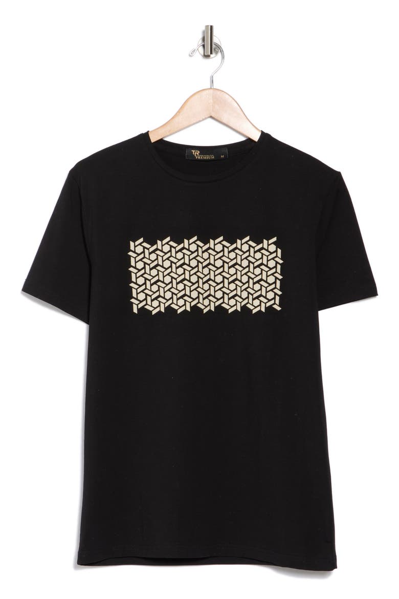 Abstract Graphic T-Shirt, Alternate, color, BLACK