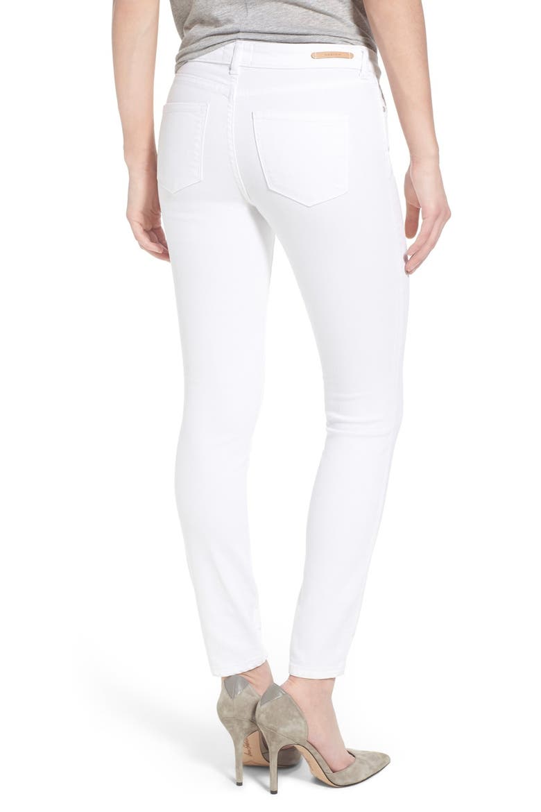 Stretch Ankle Skinny Jeans, Alternate, color, WHITE