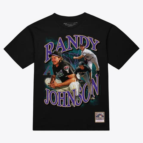 Men's Mitchell & Ness Randy Johnson Black Arizona Diamondbacks Legendary Collage Player T-Shirt