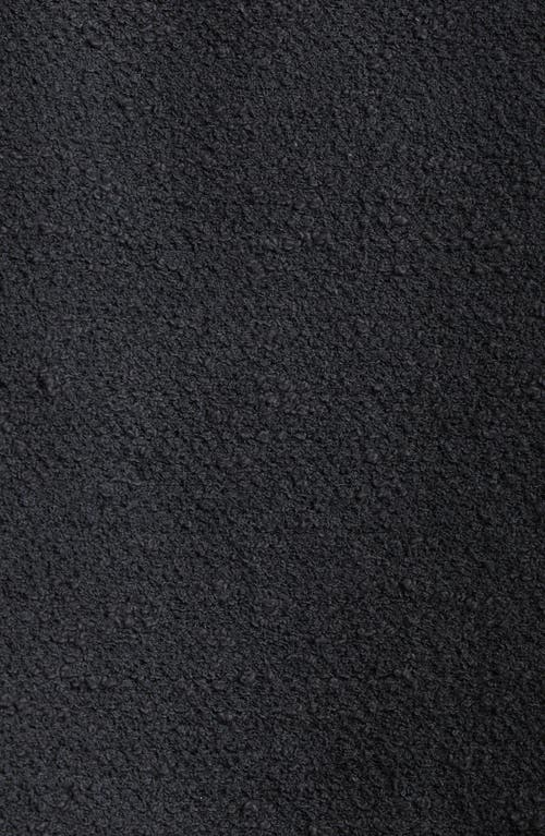 Oscar De La Renta Peony Detail Tweed Crop Cape In Black