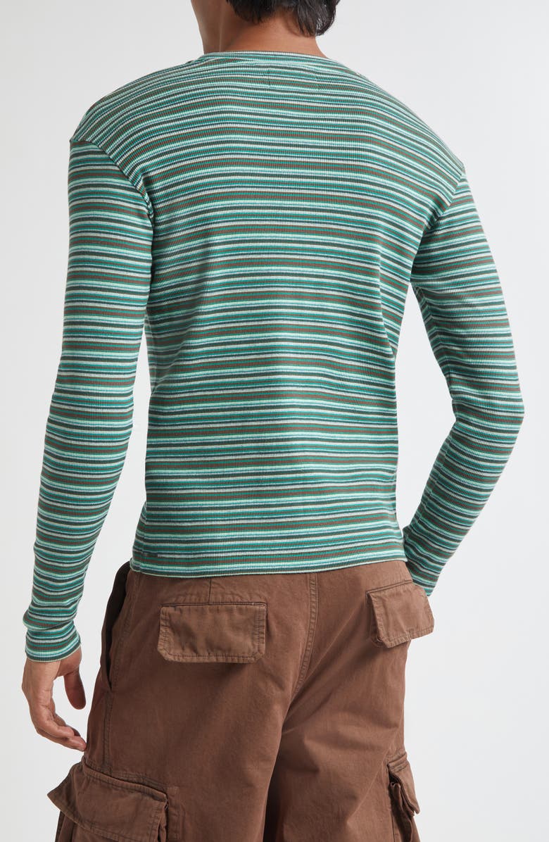 ERL Gender Inclusive Stripe Long Sleeve T-Shirt, Alternate, color, Green