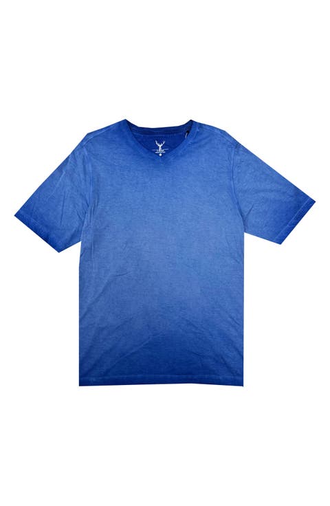 Spray V-Neck Pima Cotton T-Shirt
