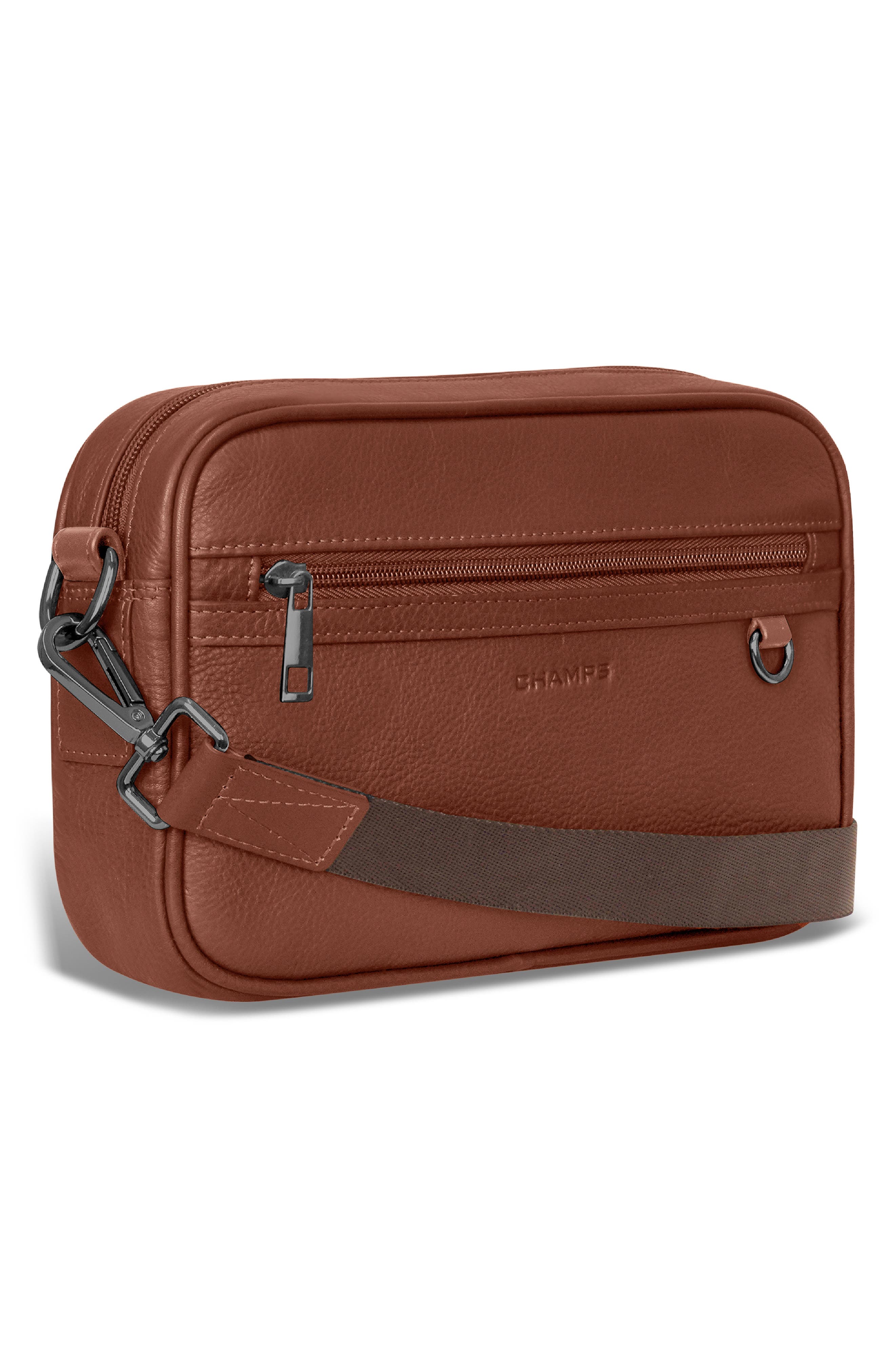 CHAMPS Onyx Leather Camera Bag, Alternate, color, Brown