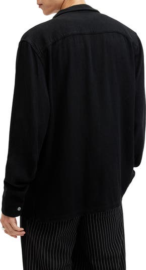 Cudi Textured Long Sleeve Camp Shirt