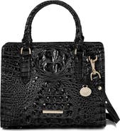 Brahmin Cami Croc Embossed Leather Satchel