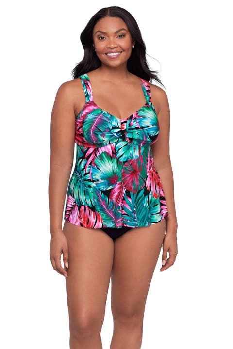 Lily V-Neckline Tankini Swimsuit Top