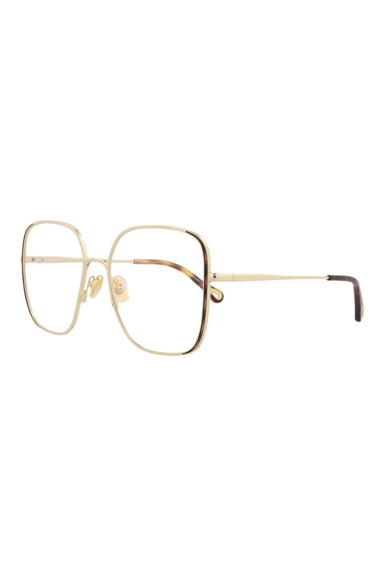 55mm Square Optical Glasses, Alternate, color, LIGHT GOLD TRANSPARENT