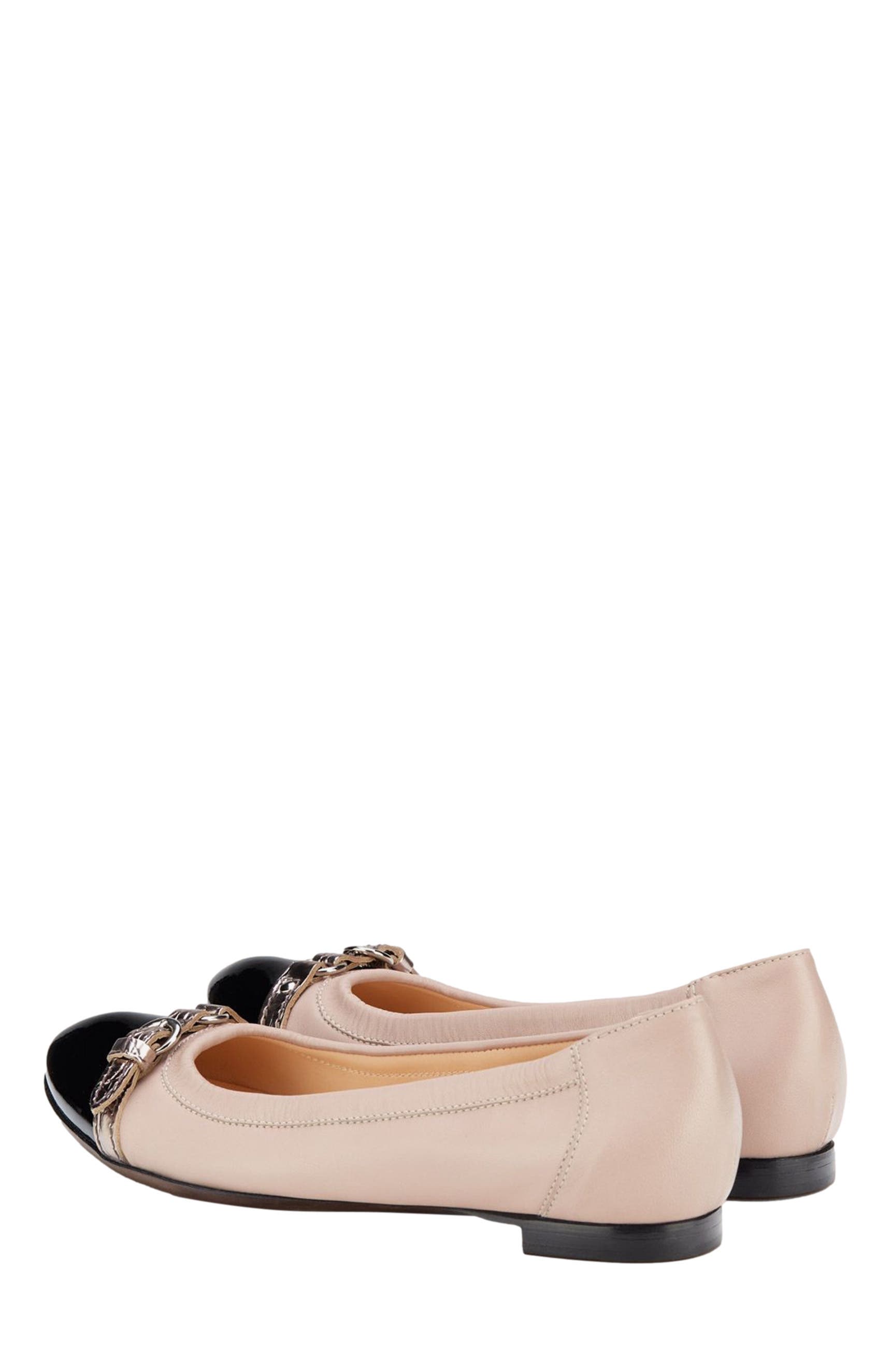 AGL Monika Cap Toe Ballet Flat, Alternate, color, Beige Nappa