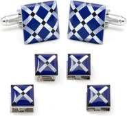 Cufflinks, Inc. Mother-of-Pearl Diamond Cuff Link & Stud Set