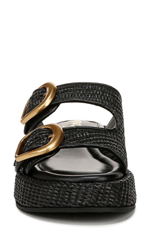 Sam Edelman Nerissa Platform Slide Sandal Black Basketweave In Black