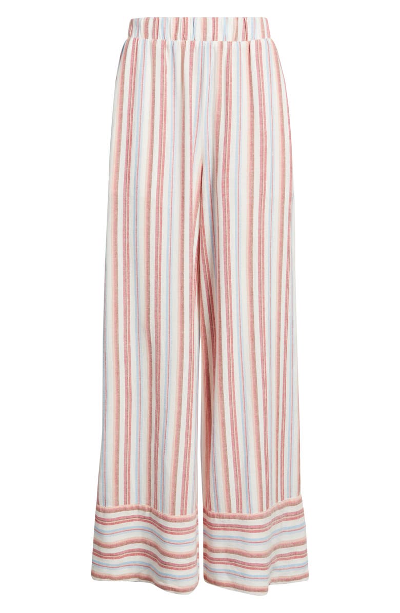 Cloth & Stone Stripe Linen Blend Wide Leg Pants, Alternate, color, Tuscan Sunrise Stripe