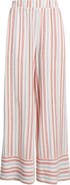 Cloth & Stone Stripe Linen Blend Wide Leg Pants