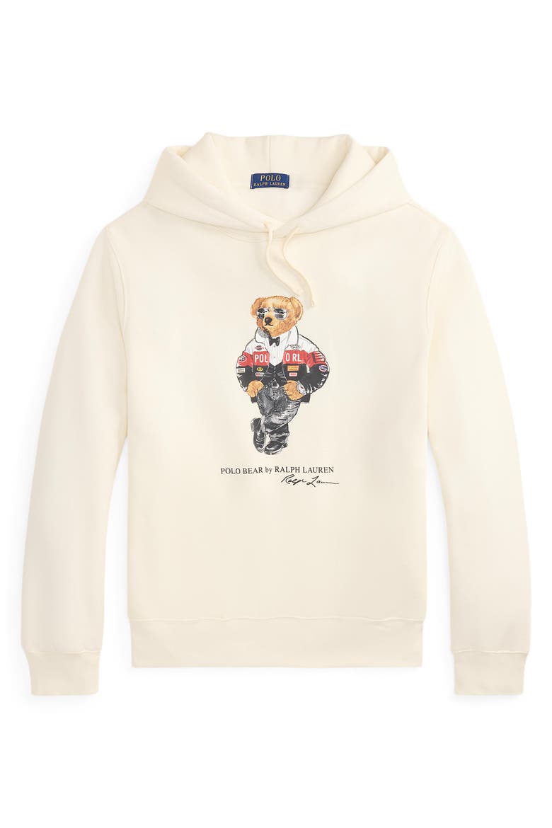 Graphic Fleece Hoodie, Alternate, color, CREAM