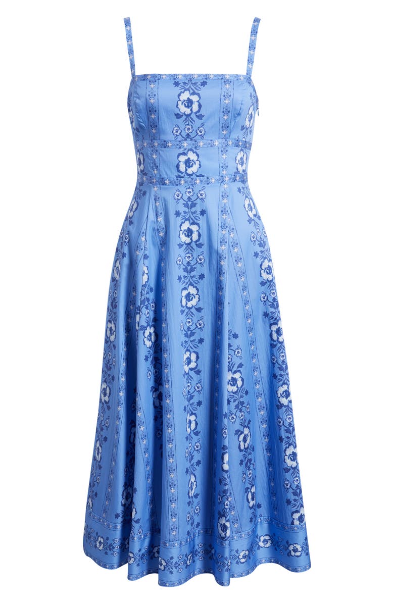Hill House Home The Margot Print Sleeveless Maxi Dress, Alternate, color, Arcadia Border Blue