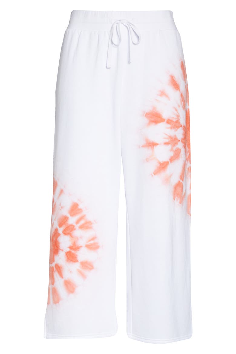 All Weekend Crop Pants, Alternate, color, WHITE PLACED TIE DYE
