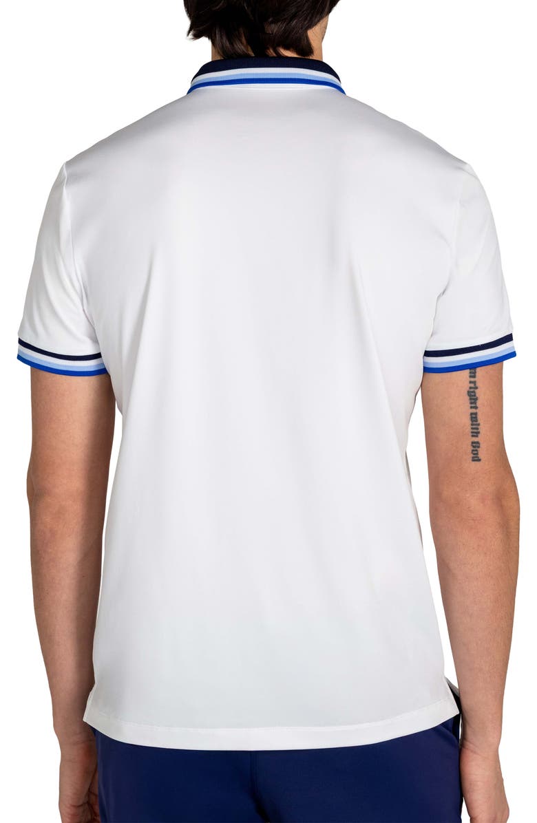 Redvanly <p>McClure Tipped Performance Golf Polo</p>, Alternate, color, Bright White