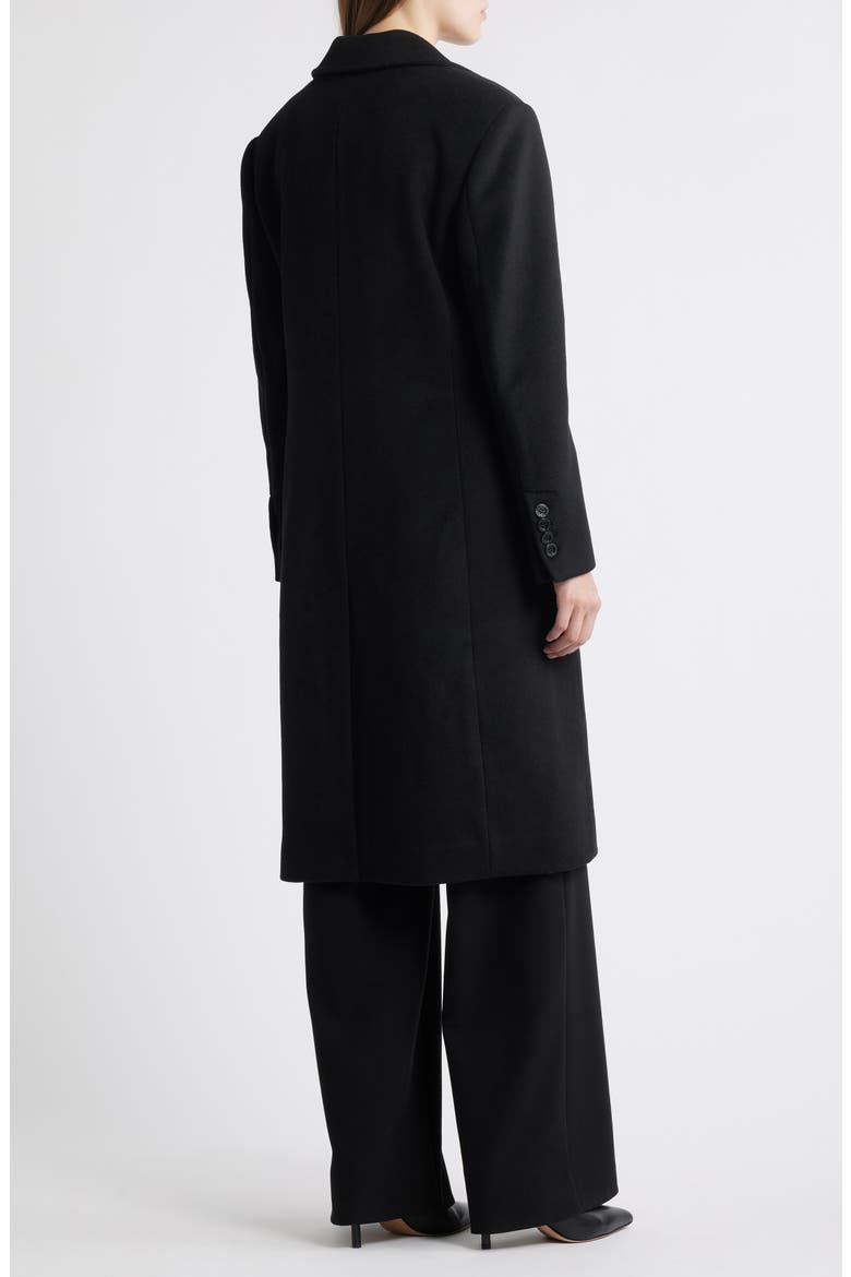 Fitted Longline Coat, Alternate, color, BLACK