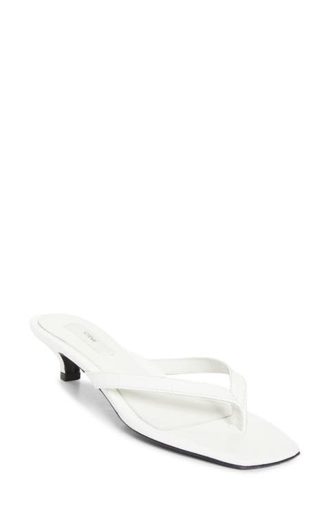 Croc Embossed Kitten Heel Flip Flop (Women)