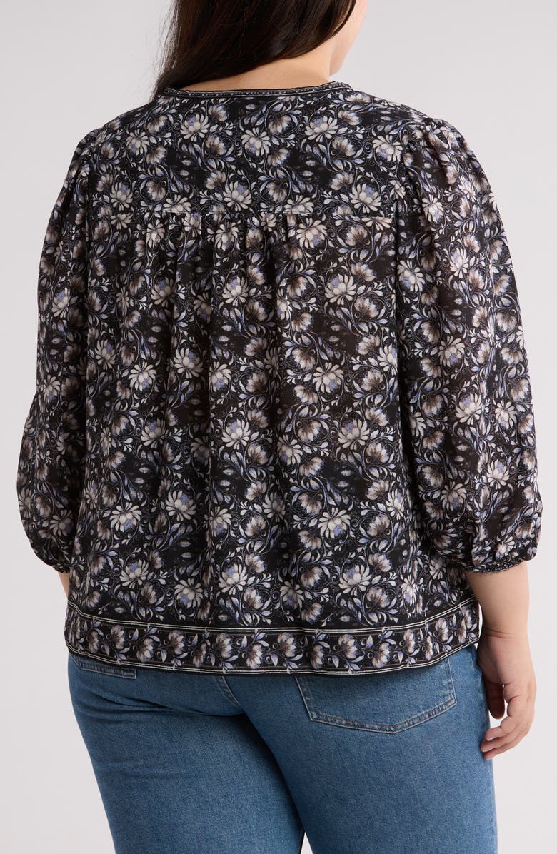 MAX STUDIO Pintuck Balloon Sleeve Georgette Top, Alternate, color,