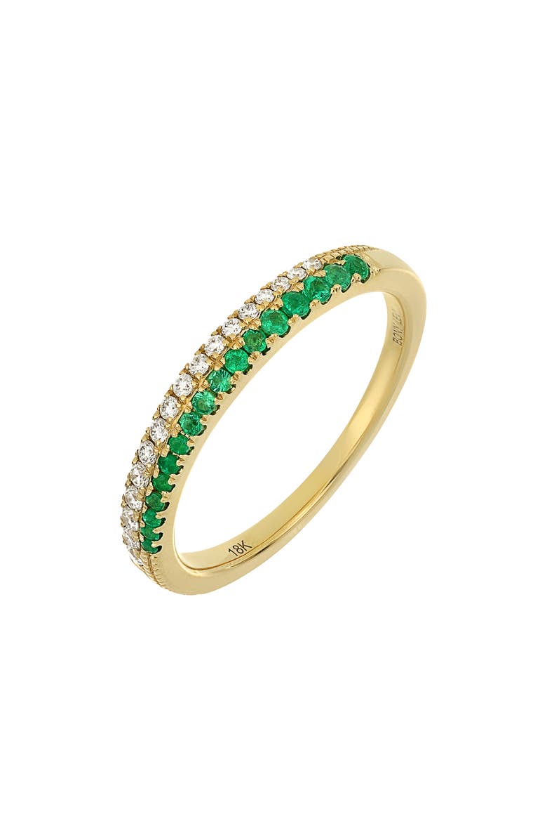 Bony Levy El Mar Two-Row Diamond & Emerald Ring, Main, color,