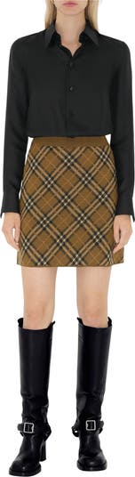 ミニスカート Burberry Wool And Mohair Blend Check Mini Skirt Burberry Check Wool Blend Mini Skirt | Nordstrom