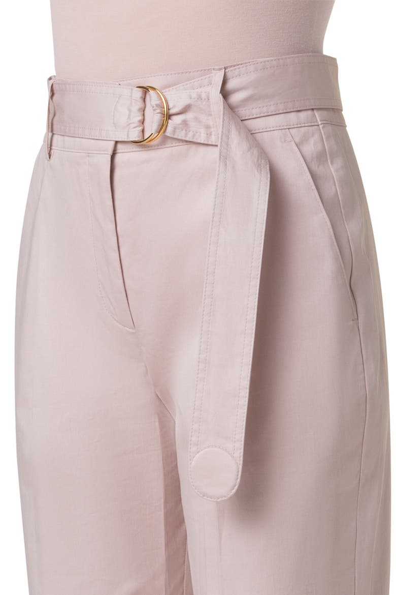Fred Belted Stretch Cotton Pants, Alternate, color, ROSE