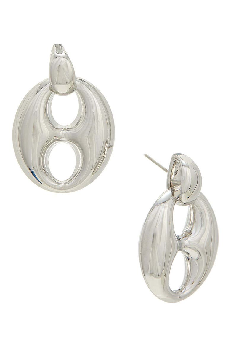 Mariner Link Drop Earrings, Main, color, SILVER