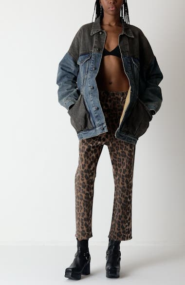R13 Oversized Distressed Denim Jacket