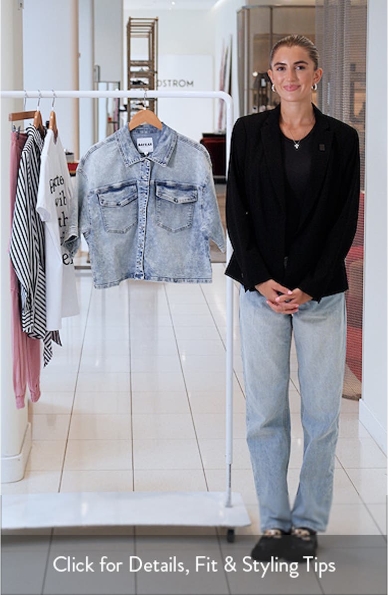 Short Sleeve Oversize Denim Jacket, sales video thumbnail