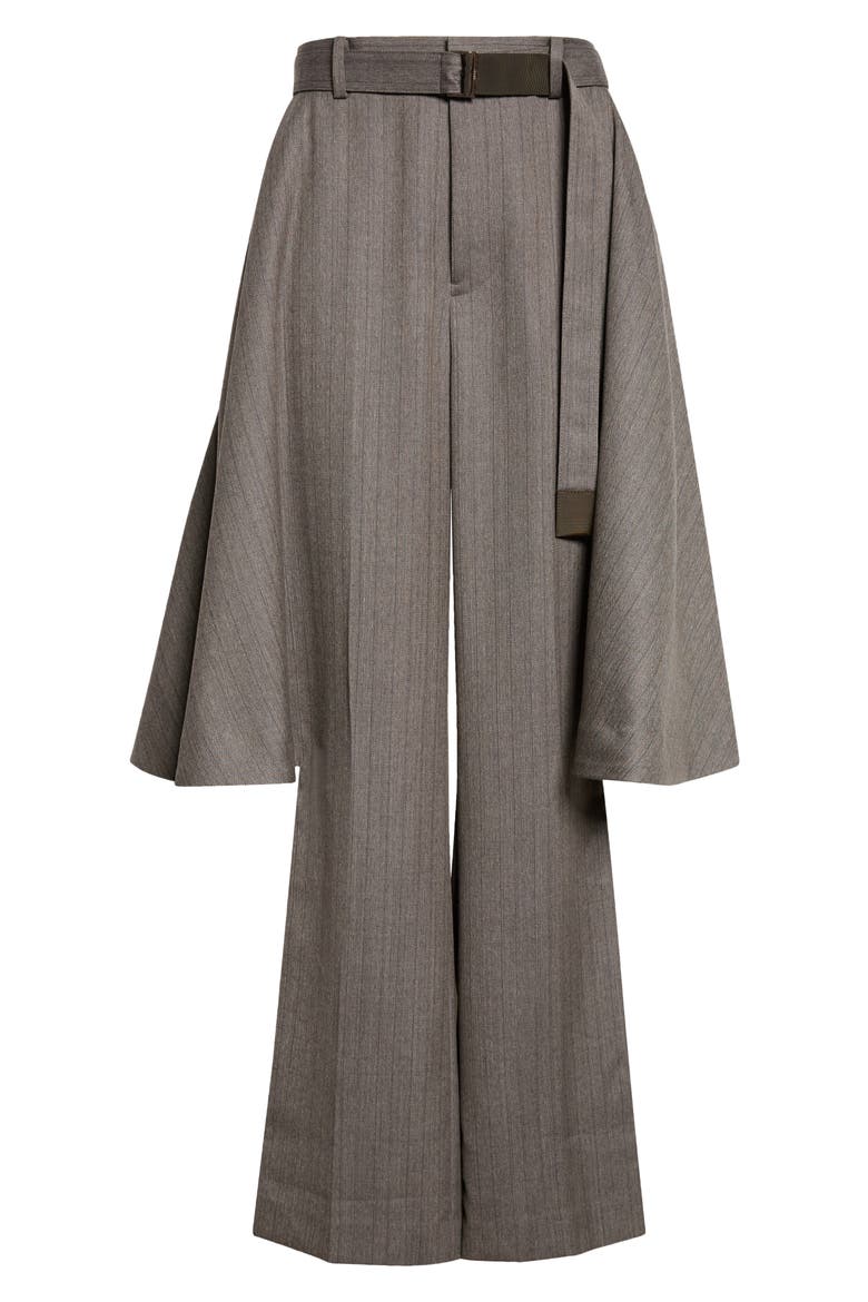 Side Panel Herringbone Pants, Main, color, BROWN