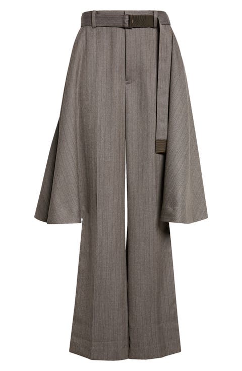 Side Panel Herringbone Pants