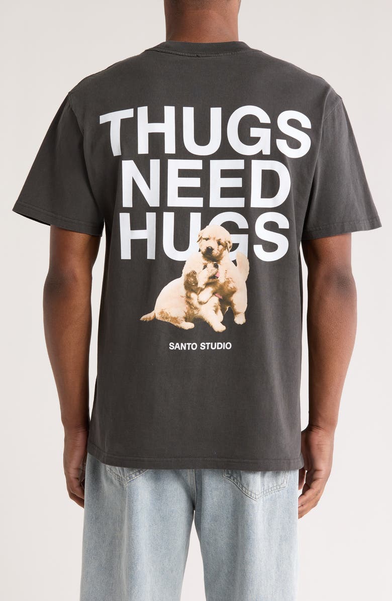 SANTO STUDIO Thugs Need Hugs OG Cotton Graphic T-Shirt, Alternate, color, 