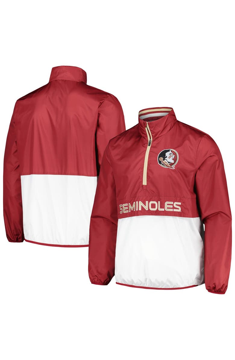 G-III SPORTS BY CARL BANKS Men's G-III Sports by Carl Banks Garnet Florida State Seminoles Cornerman Half-Zip Top, Main, color, 