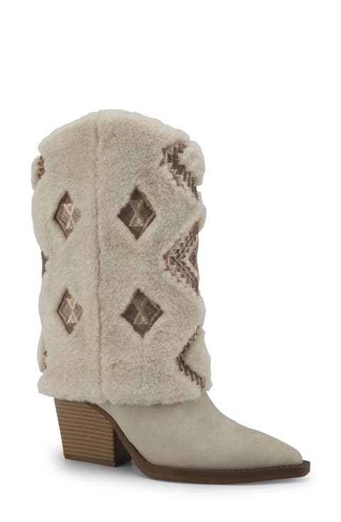 Big Bear Faux Fur Western Boot